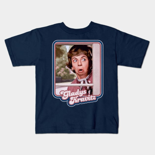 Ol' Nosy Mrs. Gladys Kravitz Kids T-Shirt by darklordpug